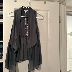 BCBGeneration forest green dressy vest blouse